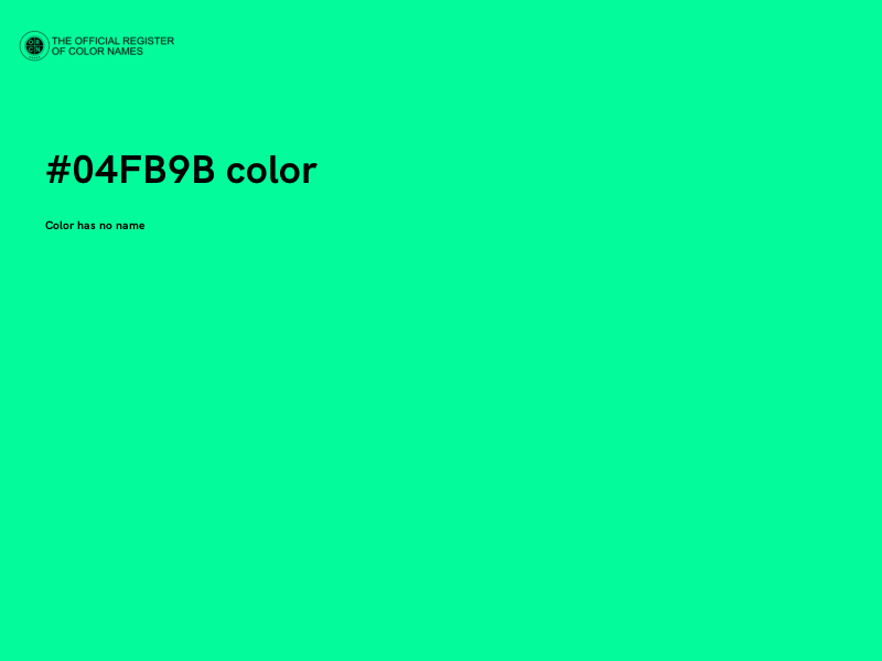 #04FB9B color image