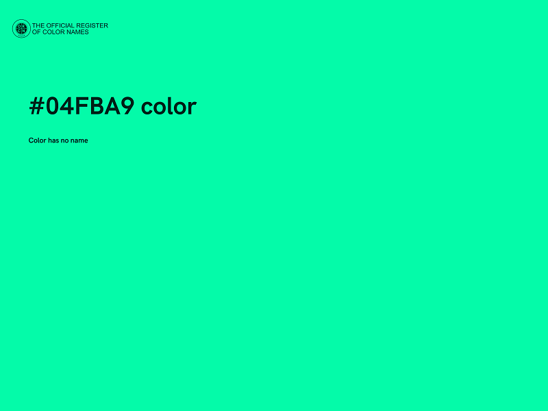 #04FBA9 color image