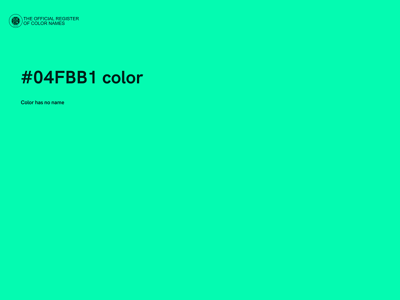 #04FBB1 color image