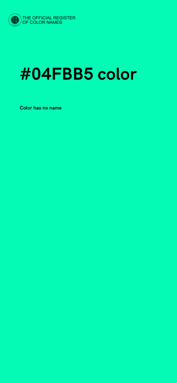 #04FBB5 color image