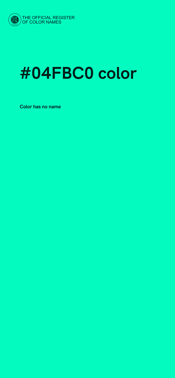 #04FBC0 color image