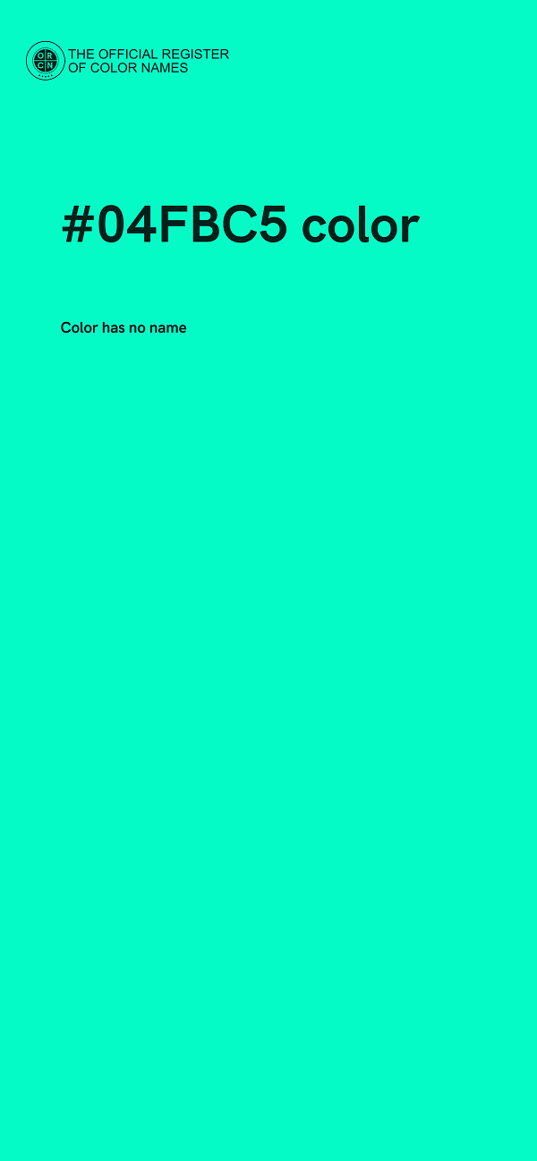 #04FBC5 color image
