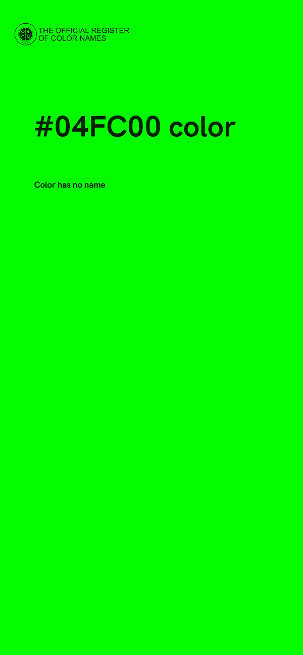 #04FC00 color image