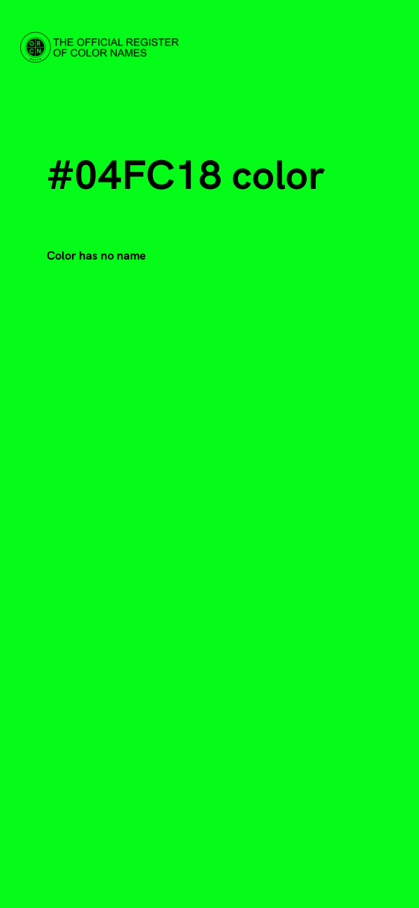#04FC18 color image