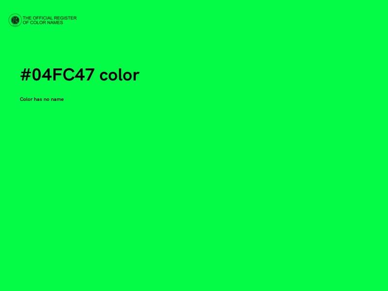 #04FC47 color image