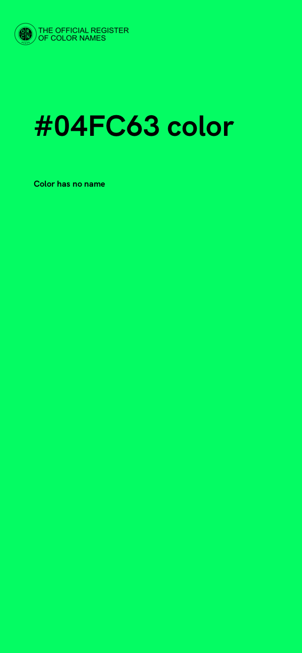 #04FC63 color image