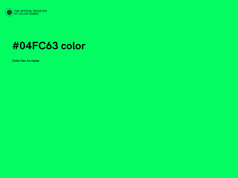#04FC63 color image