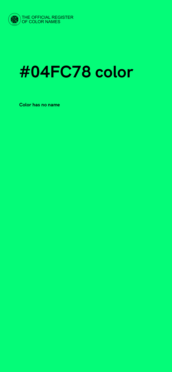 #04FC78 color image