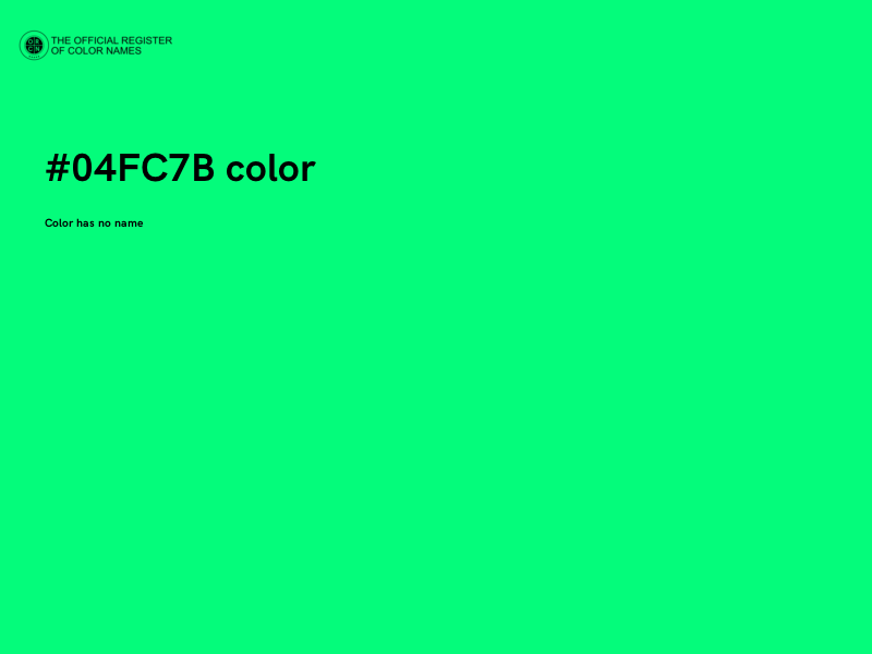 #04FC7B color image
