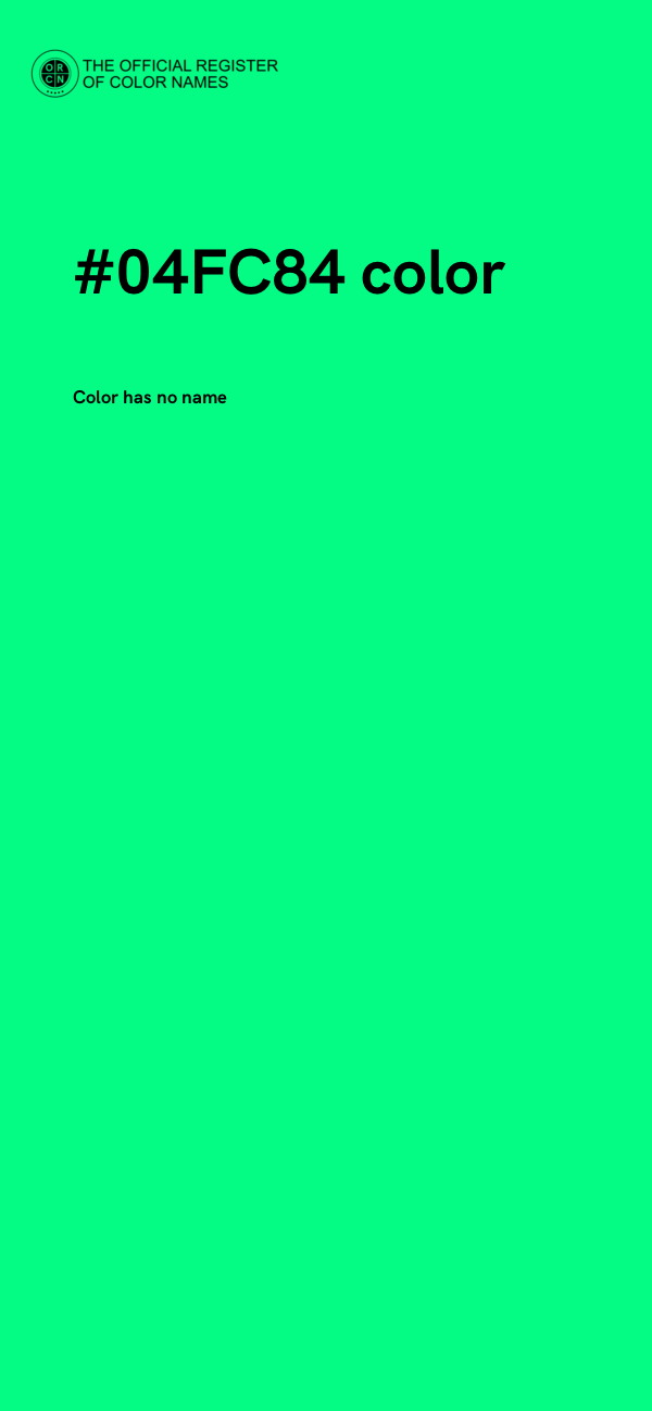 #04FC84 color image