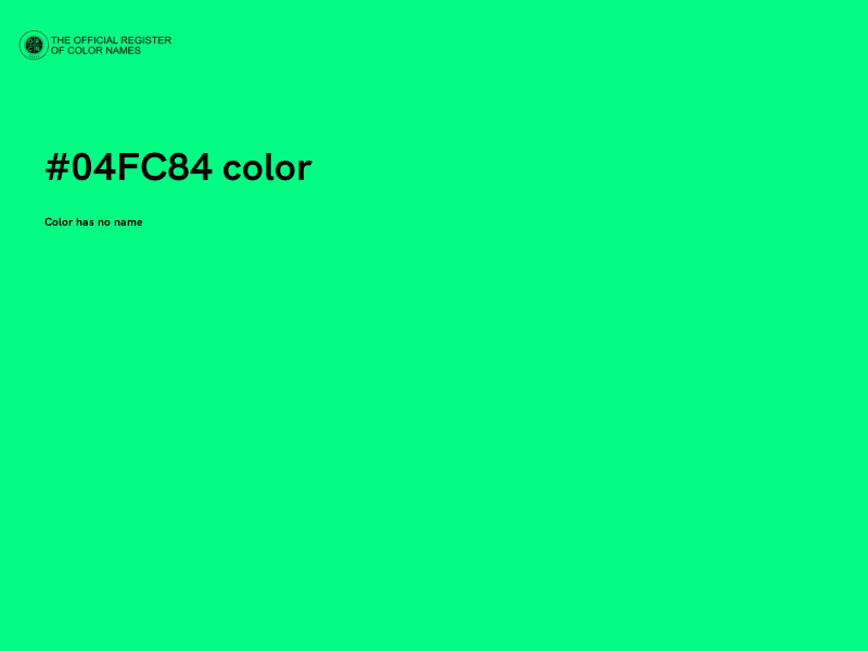 #04FC84 color image