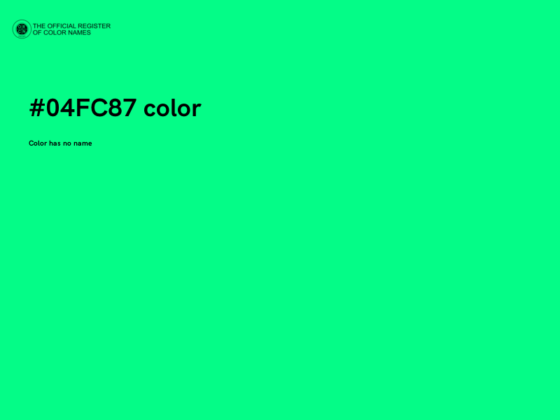 #04FC87 color image