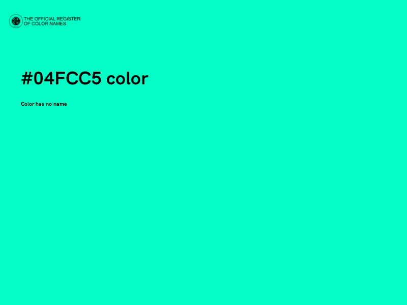 #04FCC5 color image