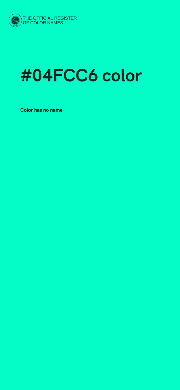 #04FCC6 color image