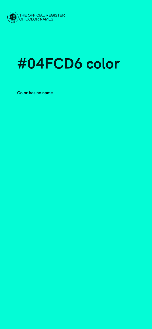#04FCD6 color image