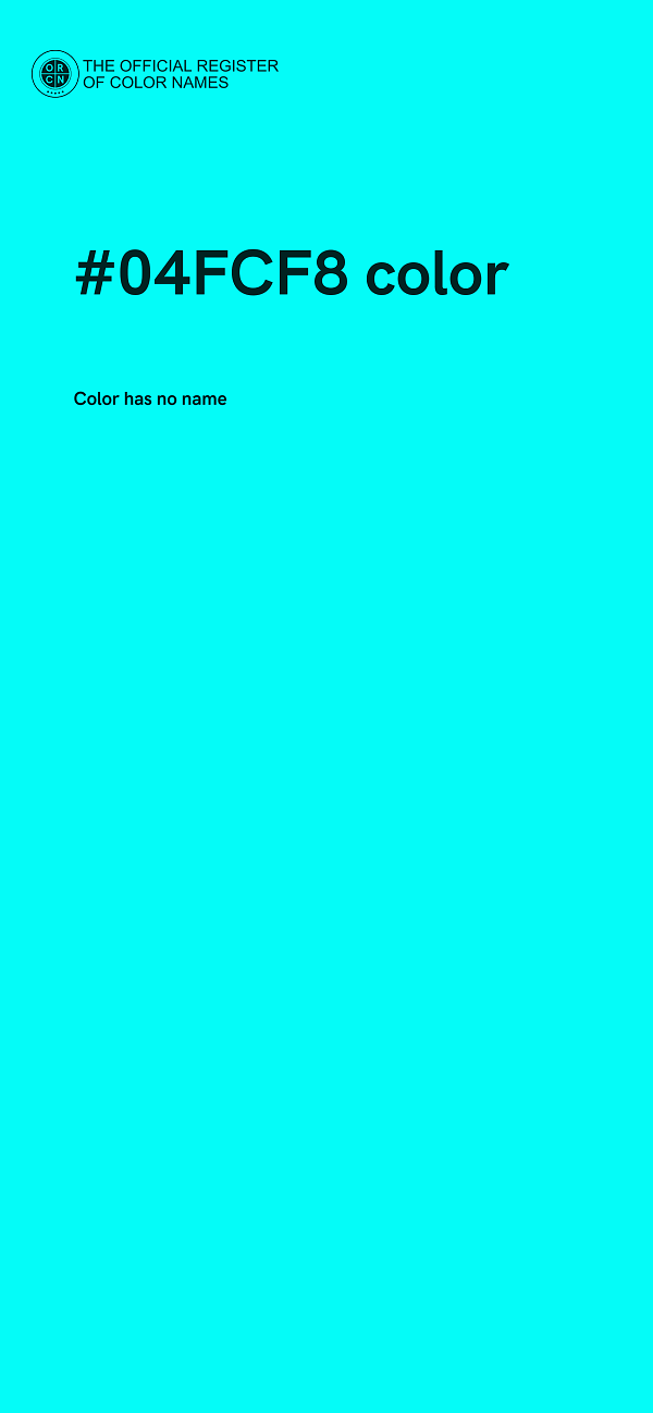 #04FCF8 color image