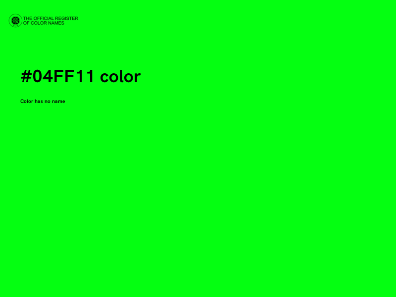 #04FF11 color image