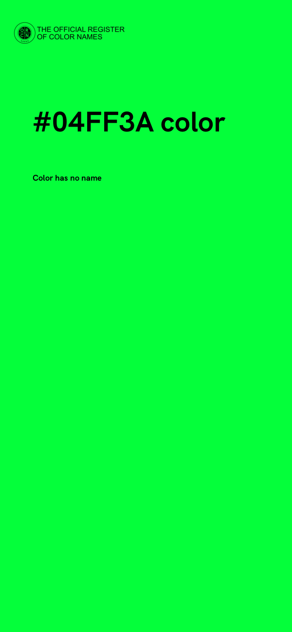 #04FF3A color image