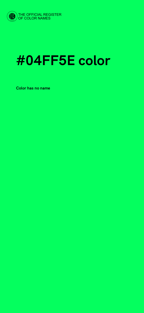 #04FF5E color image