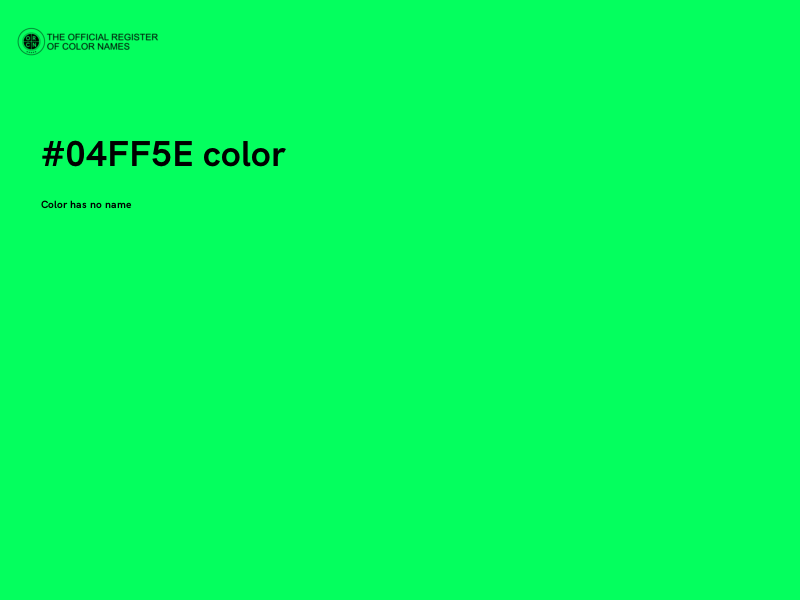 #04FF5E color image