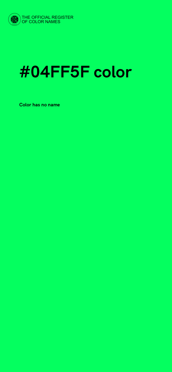 #04FF5F color image