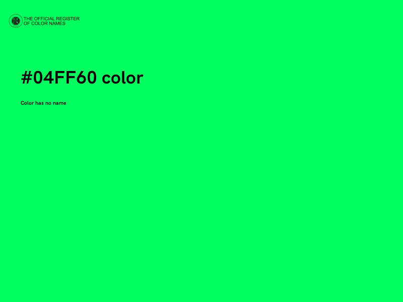 #04FF60 color image