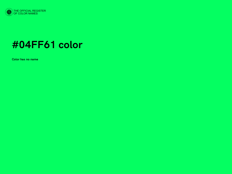 #04FF61 color image