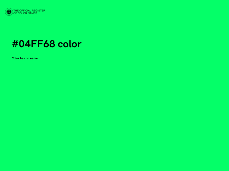 #04FF68 color image