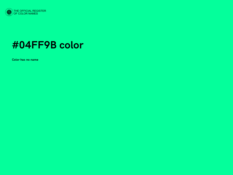 #04FF9B color image