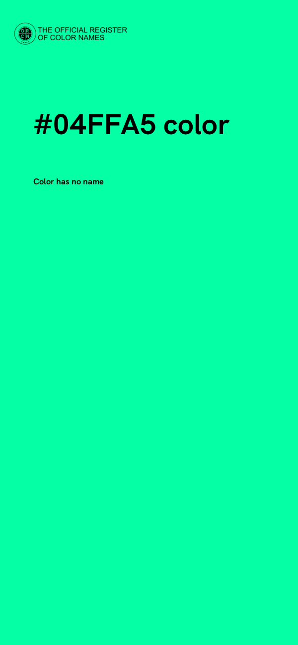 #04FFA5 color image