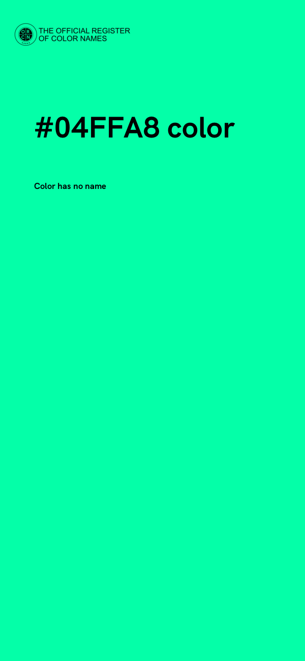 #04FFA8 color image