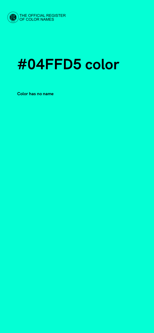 #04FFD5 color image