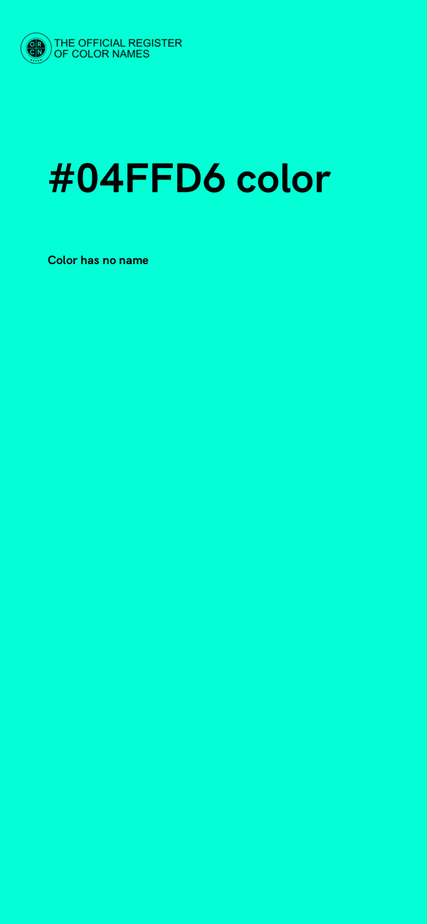 #04FFD6 color image
