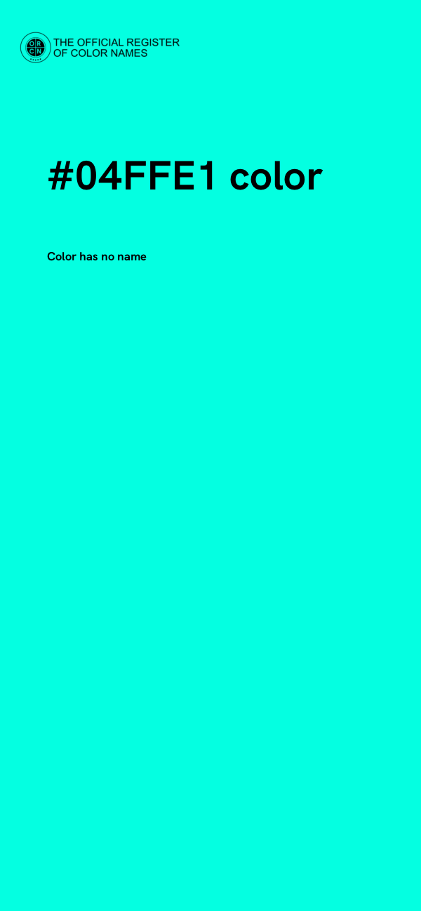 #04FFE1 color image