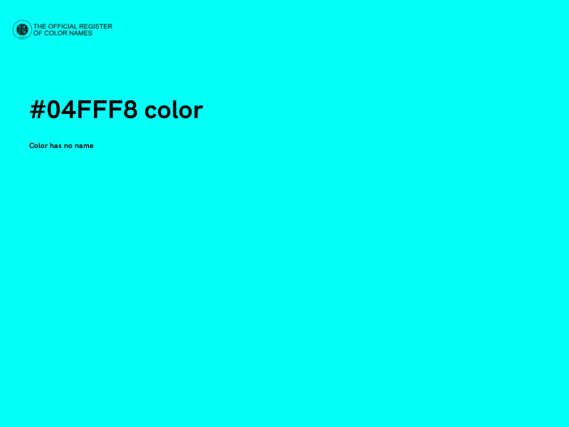 #04FFF8 color image
