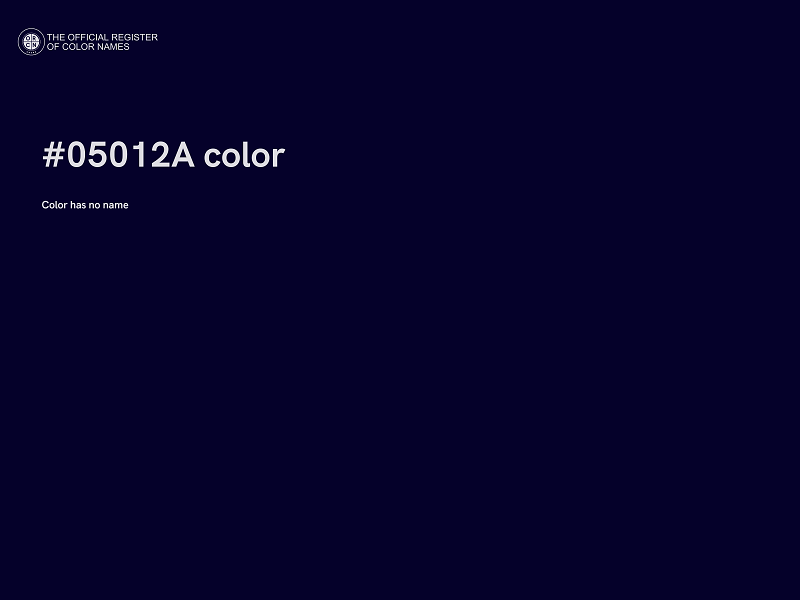 #05012A color image