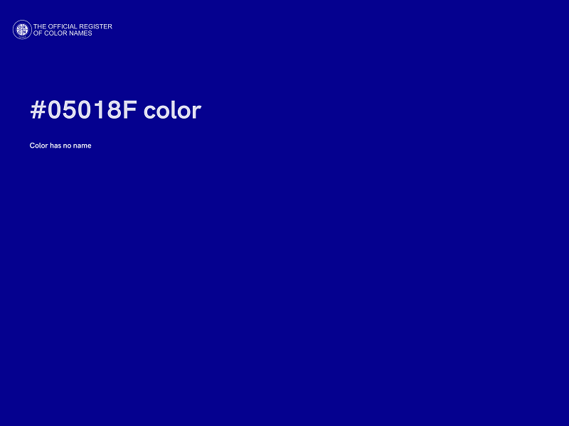 #05018F color image
