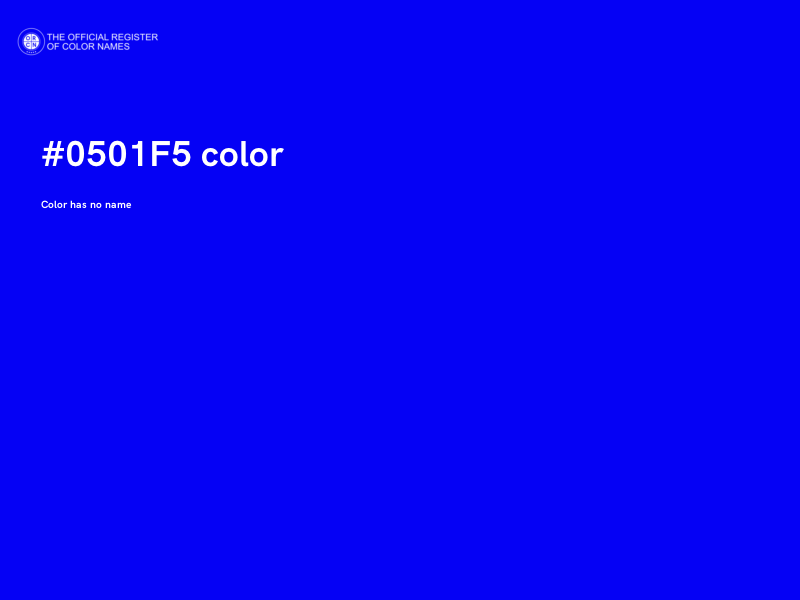 #0501F5 color image