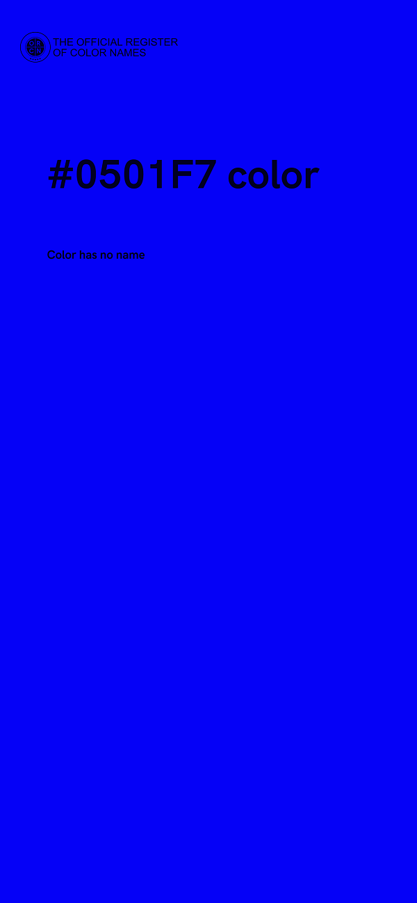 #0501F7 color image