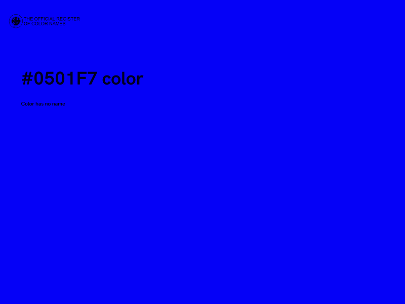 #0501F7 color image