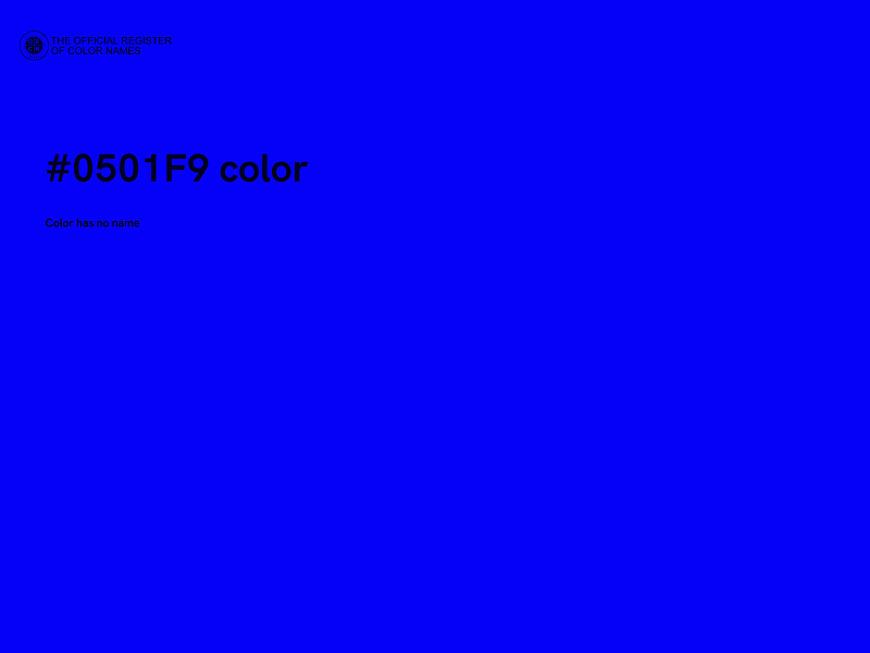 #0501F9 color image