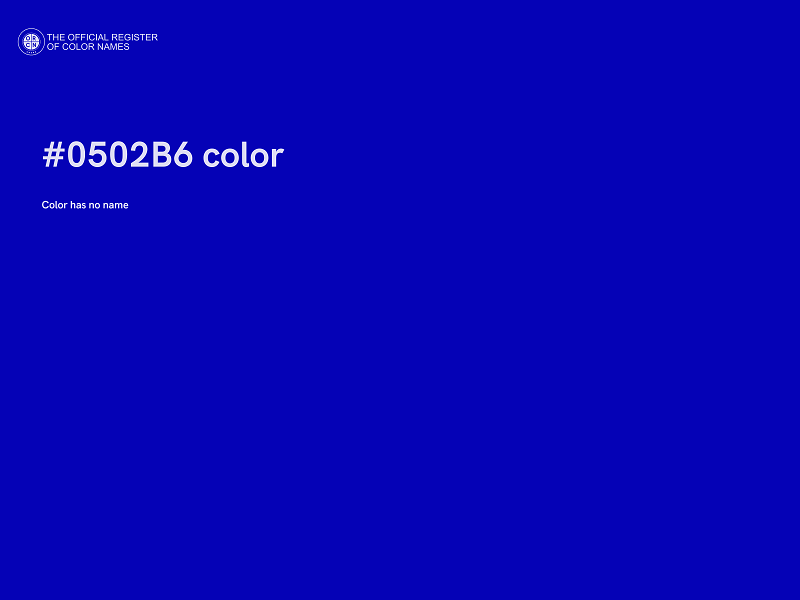 #0502B6 color image