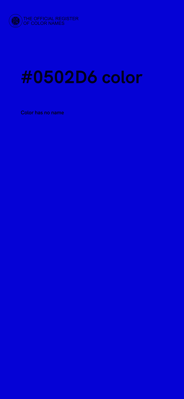 #0502D6 color image