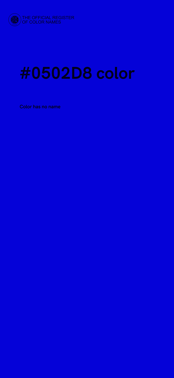 #0502D8 color image