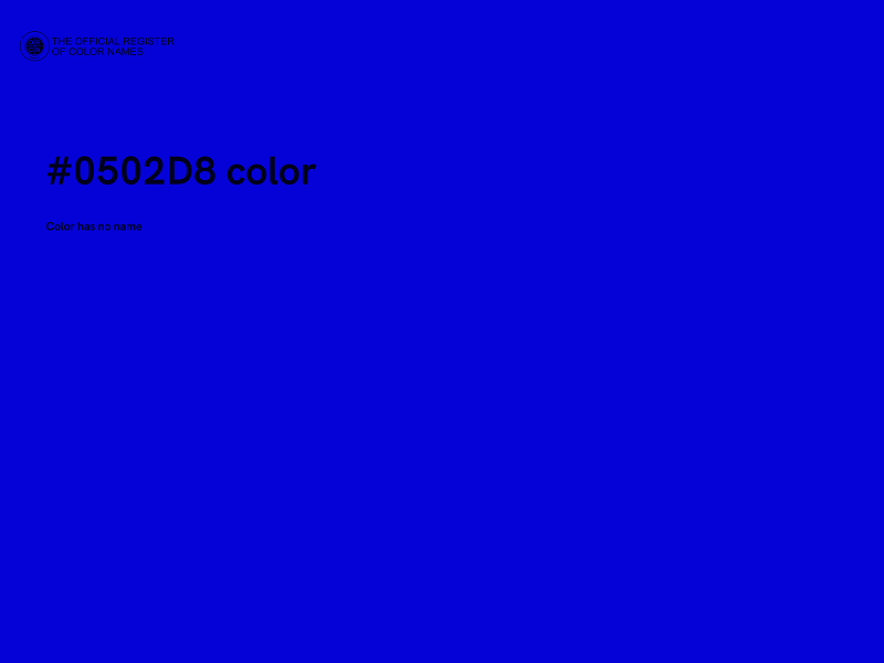 #0502D8 color image