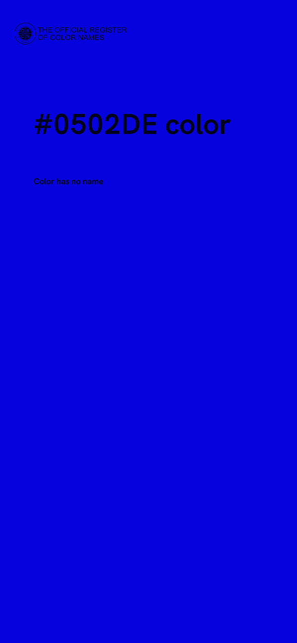 #0502DE color image