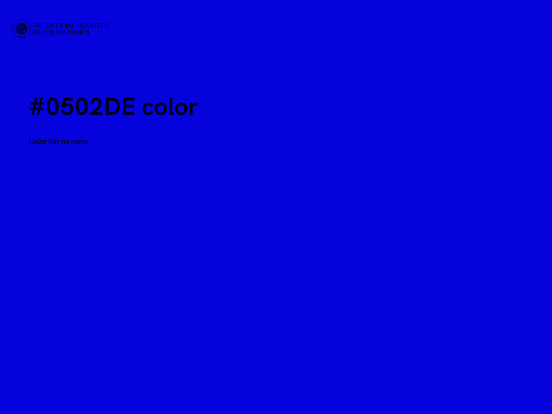 #0502DE color image