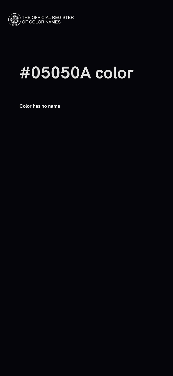 #05050A color image