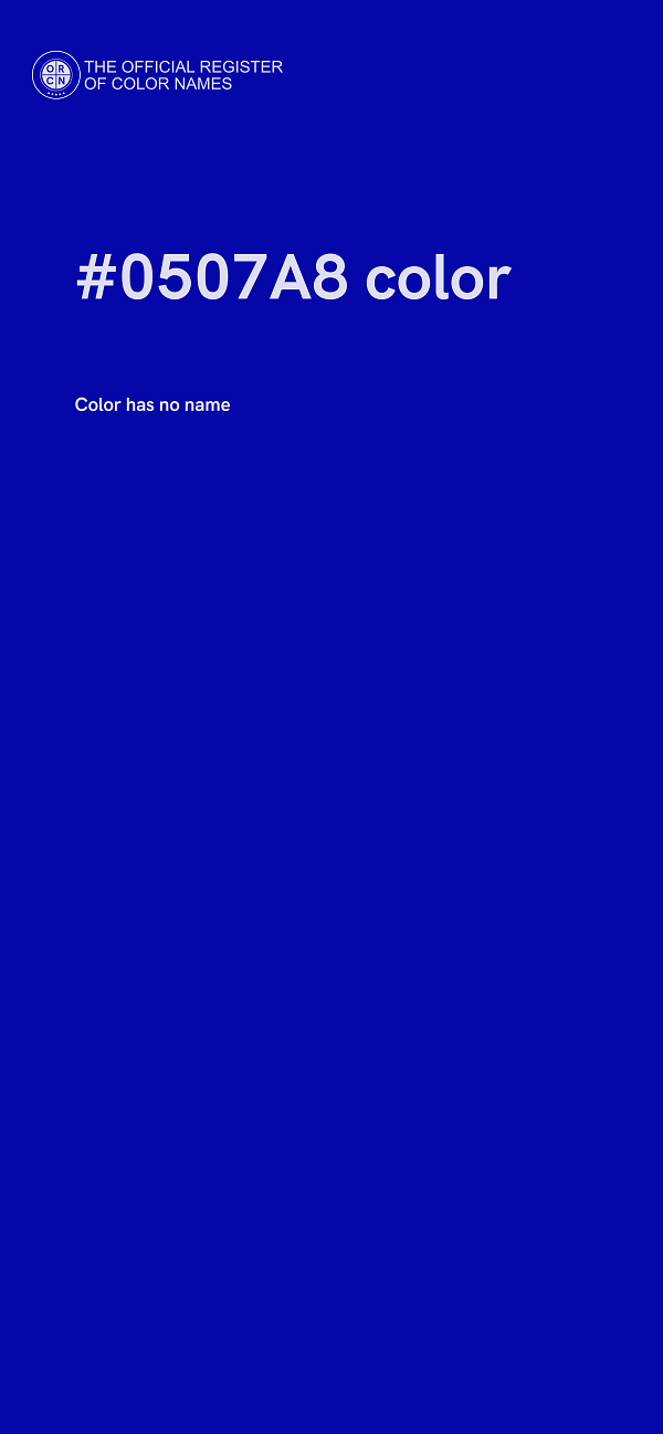 #0507A8 color image