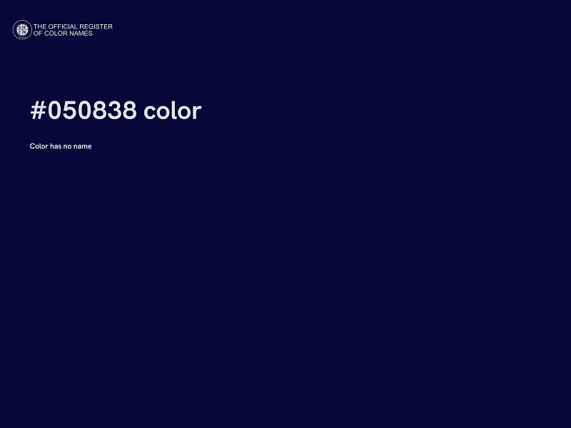 #050838 color image